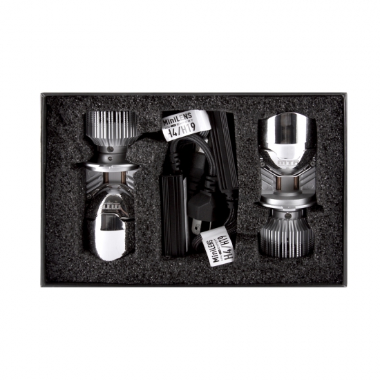 Светодиодные линзы MTF LIGHT серии MiniLENS EXPERT H4/H19, 30/45W. 5500K, 4500Lm, 12V к-т 2 шт.