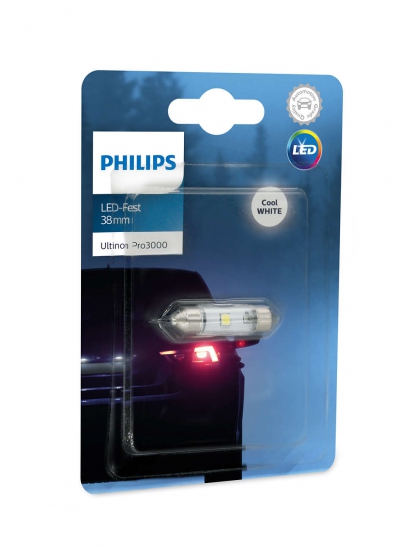 11854U30CWB1 Лампа автомобильная Festoon (SV8.5) Ultion Pro3000 LED (Philips)
