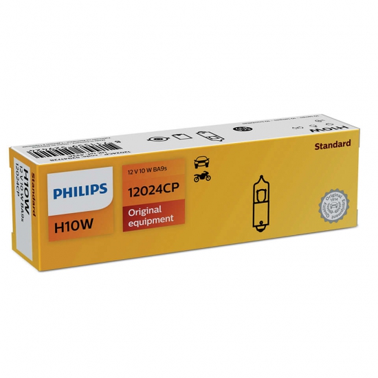 12024CP Лампа автомобильная H10W 12V-10W BA9s (Philips)