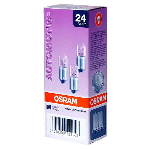 3930 Автолампа 24V T4W BA9S OSRAM