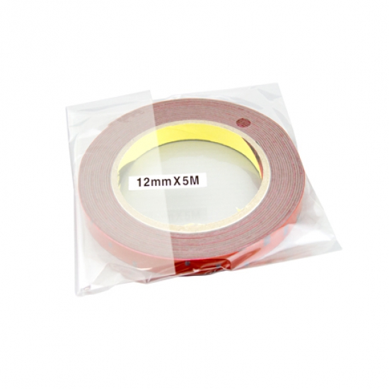 3M12X250R ЗМ TAPE(ACRYL) оригинальный серый двусторонний скотч 12*2,5мм (красная подложка)