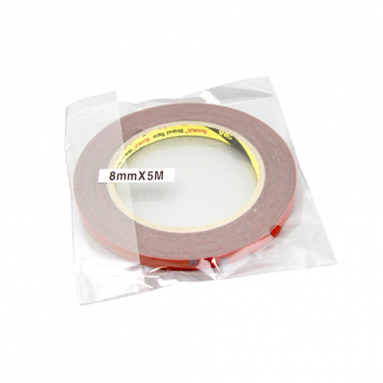 3M8X500R ЗМ TAPE(ACRYL) оригинальный серый двусторонний скотч 8*5мм (красная подложка)