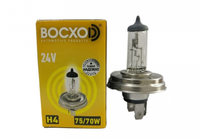 80754 Автолампа галогенная H4 75/70W 24V P45T BOCXOD