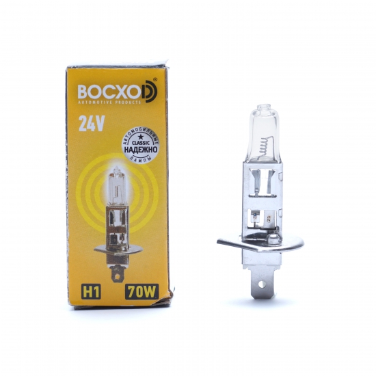 80721 Автолампа галогенная H1 70W 24V P14.5S BOCXOD