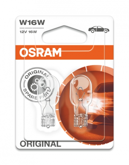 921-02В Автолампа 12V W16W W2,1X9,5d OSRAM (блистер 2 шт)