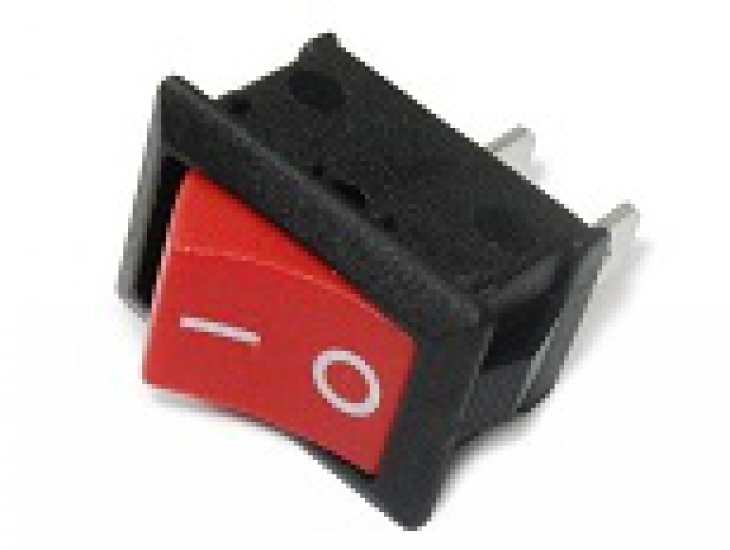 905469 Клавиша 250V 6А Mini красная (2конт.) ON-OFF
