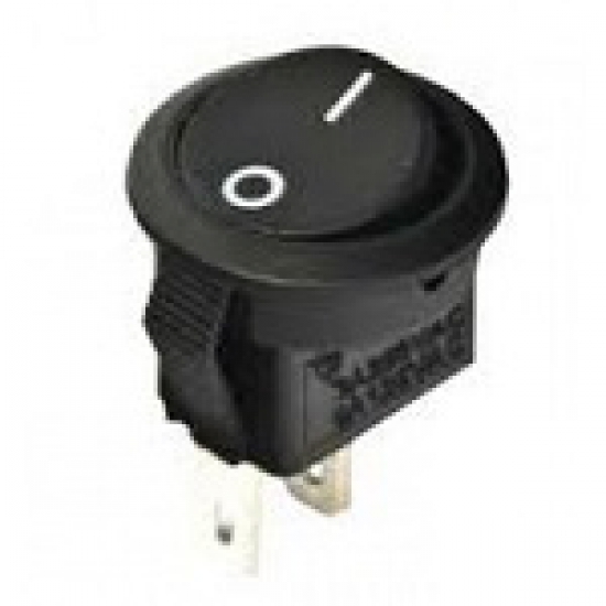 905482 Клавиша 250V 6А круглая Micro черная (2конт.) ON-OFF