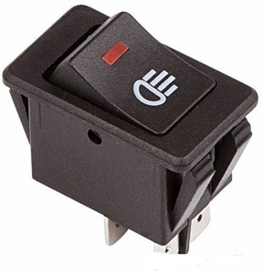 905937 Клавиша 12V 35А красная с подсветкой (4конт) ON-OFF