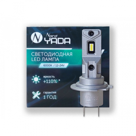 909132 Светодиодная лампа головного света Н7/H18 12-24V 25W 6000K 2000Lm M6 TM Nord Yada (2 шт.)