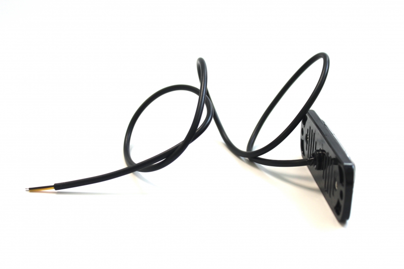 Габаритные фонари для грузовых авто, прицепов, спецтехники бело-желтый свет 12-24V (1 шт.)