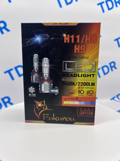 LEF11CW FUKUROU LED H11/H8/H9/H16 12-24V 6000K 2шт