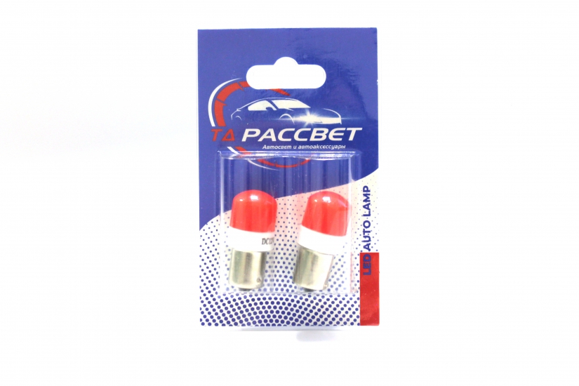 1156-Red-FL-02B 12-24V Лампа светодиодная (P21W) BA15s красная TDR