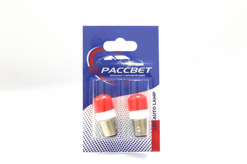 1157-Red-FL-02B 12-24V Лампа светодиодная (P21/5W) BAY15d красная TDR