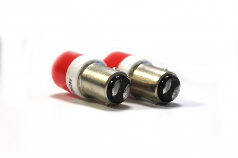 1157-Red-FL-02B 12-24V Лампа светодиодная (P21/5W) BAY15d красная TDR