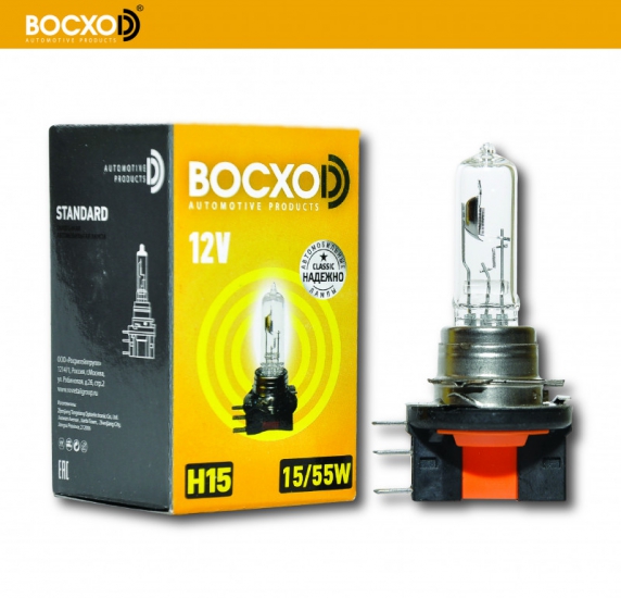 80231 Автолампа галогенная Н15 55W 12V PGJ23t-1 BOCXOD