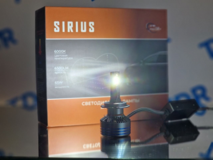 Светодиодные автолампы Sirius H7/H18 6000K 9-100V 65W
