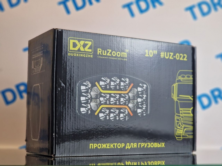 UZ-022 Фара дополнительная LED 12/24V 60W 10000LM 3000-6000K 106*92*70mm белый+желтый