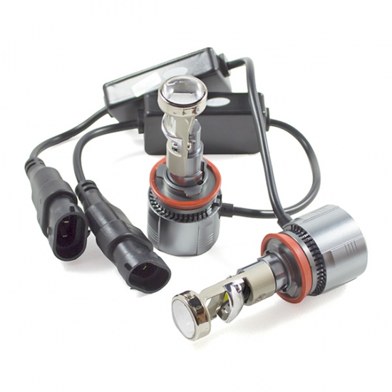 A80-Н11 Лампа светодиодная (минилинза) 12V 6000K 30W Lm2500 White (к-т 2 шт.)