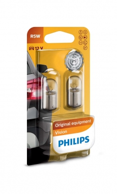 12821B2 Автолампа 12V R5W BA15s Philips (блистер 2 шт)