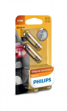 12844B2 Автолампа 12V C5W SV8,5 Philips (блистер 2 шт)