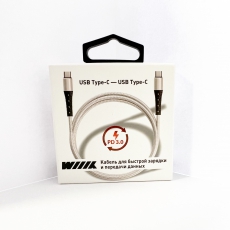 CB-712TC-TC(1.0)-CHP-W Кабель TypeC-TypeC белый быстрый WIIX