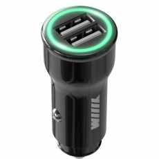 UCC-5-2-01-ANTЗарядное устройство WIIIX два USB-порта, черный, в автомобиль, кор.к