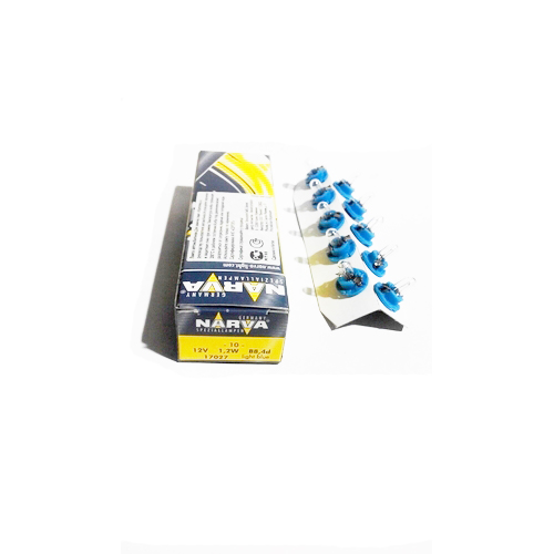 Лампа 17027 BAX 12V-1,2W (BAX8,4d) light blue NARVA