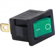 905440 Клавиша 12v 15А mini зеленая с подсветкой (3конт) ON-OFF Nord YADA