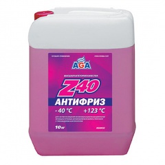 003 Антифриз, готовый к применению, красный, -40С 10 литров ANTIFREEZE AGA-Z40, PREMIX