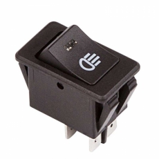 36-4442 Выключатель клавишный 12V 35A (4с) ON-OFF с желтой LED подсвет( ASW-17D) REXANT