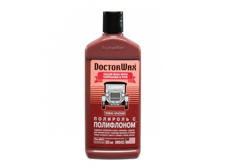 8425 DW Цветная полироль с полифлоном. Темно красн DOCTOR Dark RED / COLOR WAX WITH 