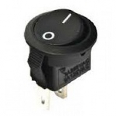 905482 Клавиша 250V 6А круглая Micro черная (2конт.) ON-OFF