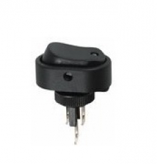 905930 Клавиша 12V 20А овальная с желтой LED подсветкой (3конт.) ON-OFF