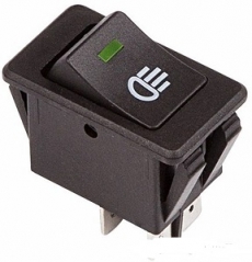 905936 Клавиша 12V 35А зеленая с подсветкой (4конт) ON-OFF