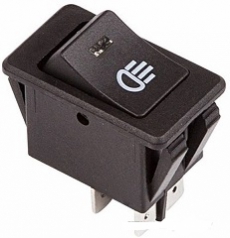 905938 Клавиша 12V 35А синяя с подсветкой (4конт) ON-OFF