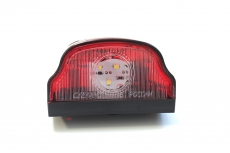ПН-2-01-02красн.универ.Подсветка номера 12/24V пласт.корпус Еврофуры(3smd+3led габарит+линза+крепеж)