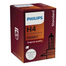 13342 C1 Автолампа 24V H4 P43t 75/70W Master Duty Philips