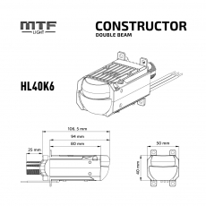 Светодиодные модули MTF Light BiLED серия CONSTRUCTOR DOUBLE BEAM, 12В, 40Вт, 5500К, 1.8, 2шт.