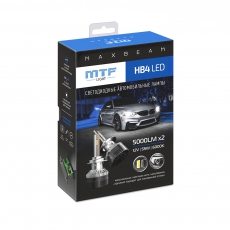 Светодиодные лампы MTF Light серия MaxBeam HB4(9006), 12V, 55W, 5000lm, 6000K, кулер, комплект