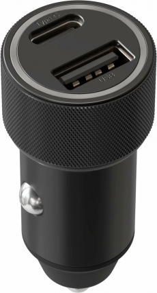UCC-4-2-15 Зарядное устройство WIIX с двумя USB-портами (USB-A+Type-C) черный