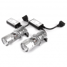 Светодиодные линзы MTF LIGHT серии MiniLENS EXPERT H4/H19, 30/45W. 5500K, 4500Lm, 12V к-т 2 шт.