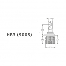 Светодиодные лампы MTF Light, серия RETROFIT LED, HB3(9005), 30W, 2750lm, 3500K, кулер, к-кт.