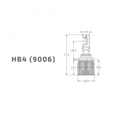 Светодиодные лампы MTF Light, серия RETROFIT LED, HB4(9006), 30W, 2750lm, 3500K, кулер, к-кт.
