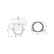 HL45K50D Модули MTF Light линзованные Bi-LED серия Dynamic Vision Multiled 12в,45Вт,5000К,3,к-т 2шт