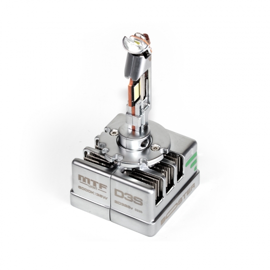 Светодиодные лампы MTF Light, серия BOOSTER V-TYPE, D3S, 42V, 35W, 4500lm, 6000K, кулер, комплект.